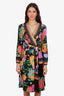 Gucci x Ken Scott Black/Multicolour Silk Floral Print Long Sleeve Mini Dress Size 38