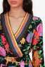 Gucci x Ken Scott Black/Multicolour Silk Floral Print Long Sleeve Mini Dress Size 38