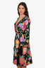 Gucci x Ken Scott Black/Multicolour Silk Floral Print Long Sleeve Mini Dress Size 38
