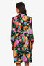 Gucci x Ken Scott Black/Multicolour Silk Floral Print Long Sleeve Mini Dress Size 38