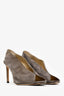 Jimmy Choo Grey Suede Shar Slingback Heels Size 37