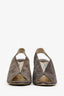 Jimmy Choo Grey Suede Shar Slingback Heels Size 37