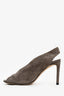 Jimmy Choo Grey Suede Shar Slingback Heels Size 37