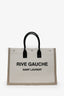 Saint Laurent Neutral Canvas Large Rive Gauche Canvas Tote