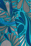 Hermès Blue Silk Millefleurs Du Mexique Print Twilly