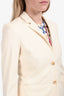 The Row Cream Wool Single Breasted Blazer Size 6