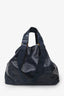 Isabel Marant Navy Leather 'Wardy' Logo Tote Bag