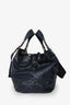 Isabel Marant Navy Leather 'Wardy' Logo Tote Bag
