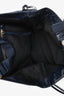 Isabel Marant Navy Leather 'Wardy' Logo Tote Bag