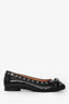 Ganni Black Patent Leather Studded Bow Ballet Flats Size 36