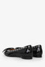 Ganni Black Patent Leather Studded Bow Ballet Flats Size 36