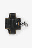 Ganni Black/Yellow Leather Airpod Holder Keychain