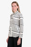 Rails White/Black Silk Button Up Top Size S