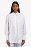 Frame White Cotton Pearl Embellished Button-Up Shirt Size XS