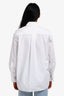 Frame White Cotton Pearl Embellished Button-Up Shirt Size XS