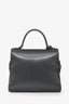 Delvaux Grey Leather Tempête Crush PM Top Handle