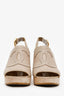 Pre-Loved Chanel™ Beige Leather CC Heeled Clogs Size 36