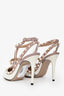 Valentino White Patent Leather Rockstud Cage Heels Size 36.5