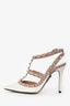Valentino White Patent Leather Rockstud Cage Heels Size 36.5