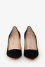 Manolo Blahnik Black Suede Leather Pointed Toe Heels Size 36