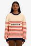 Gucci Cream Cotton Red Striped Sweater Size S