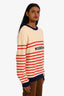 Gucci Cream Cotton Red Striped Sweater Size S
