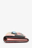 Fendi Pink/Multicolour Leather Monster Eyes Continental Wallet