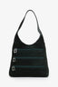 Gucci Tom Ford Green Suede 3-Zipper Jackie Shoulder Bag
