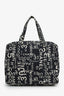 Pre-Loved Chanel™ 2002-03 Black/White Canvas 31 Rue Cambon Luggage Bag