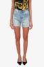 Gucci Blue Embroidered Denim Shorts Size 28