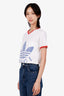 Gucci X Adidas White Logo Printed Cropped T-shirt Size L
