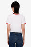 Gucci X Adidas White Logo Printed Cropped T-shirt Size L
