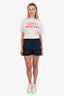 Christian Dior Navy Nylon Logo Web Shorts Size 1