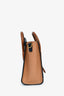 Celine 2015 Cream/Brown/Navy Blue Leather Tricolour Nano Luggage Tote