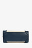 Celine 2015 Cream/Brown/Navy Blue Leather Tricolour Nano Luggage Tote