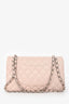 Pre-Loved Chanel™ 2014 Light Pink Caviar Leather Medium Classic Double Flap