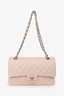 Pre-Loved Chanel™ 2014 Light Pink Caviar Leather Medium Classic Double Flap