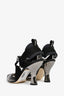 Fendi Black Leather/PVC Colibri FF Heels Size 36