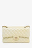 Pre-Loved Chanel™ 22P Iridescent Yellow Quilted Leather Medium Double Flap Bag