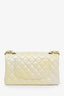 Pre-Loved Chanel™ 22P Iridescent Yellow Quilted Leather Medium Double Flap Bag
