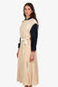 Chloe Peach/Navy Belted Trench Coat Size M
