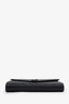 Saint Laurent Black Chevron Leather Envelope Wallet On Chain