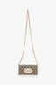 Gucci White Canvas/Leather Horsebit 1955 Wallet On Chain