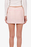 Pre-Loved Chanel™ 94P Pink/White Tweed Skirt Size 36