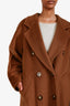 Max Mara Brown Wool/Cashmere 101801 Icon Coat Size 4