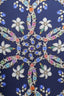 Tiffany & Co. Navy Silk Floral Diamond Print Scarf