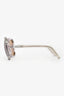 Chloe Translucent Purple/Silver Tone Round Sunglasses
