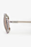 Chloe Translucent Purple/Silver Tone Round Sunglasses
