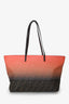 Fendi Orange/Brown Canvas/Leather FF Monogram Tote Medium