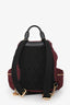 Burberry Burgundy Nylon Drawstring Backpack